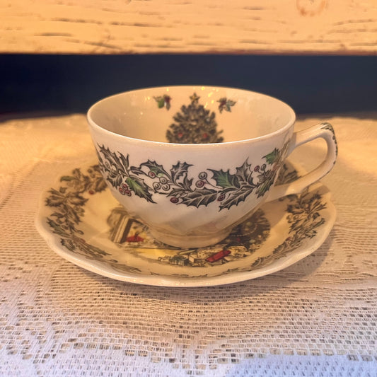 Johnson Brothers Merry Christmas Teacup & Saucer